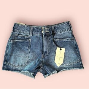 High rise denim short‎